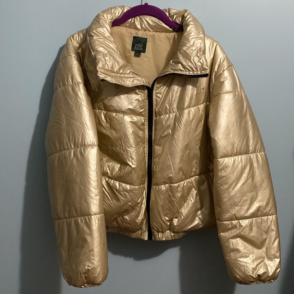 WILD FABLE PUFFER JACKET GOLD EUC SIZE L